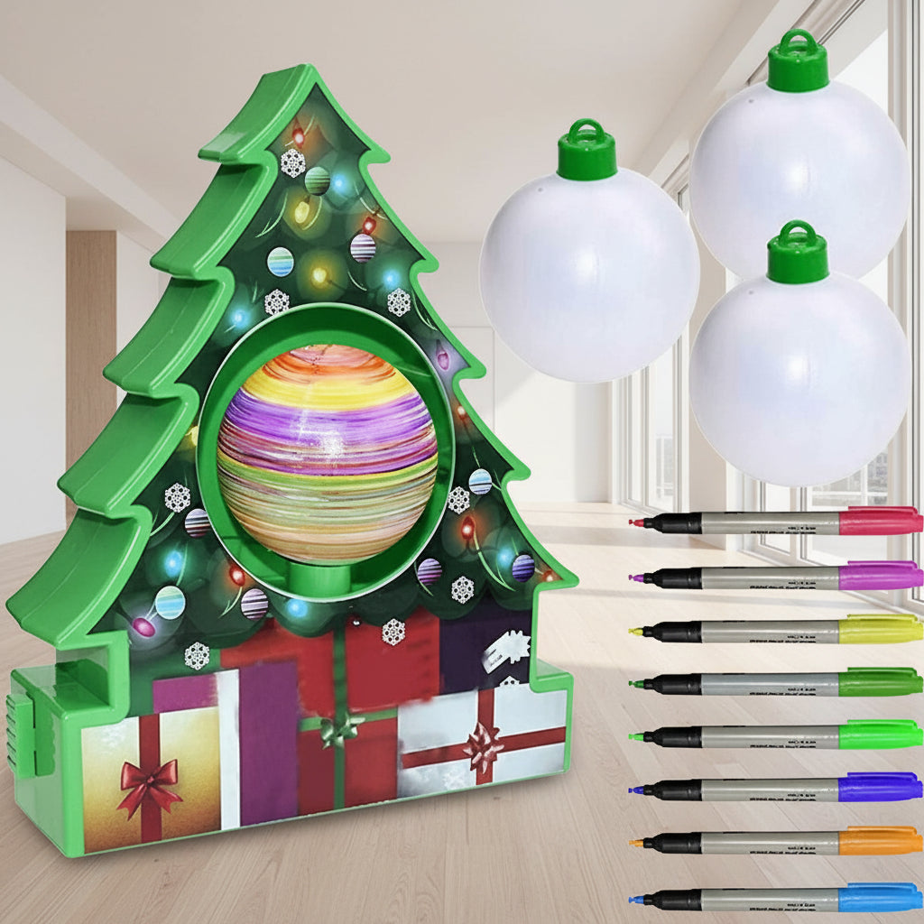The Holidazzle DIY Christmas Tree Decoration Ball Ornaments Egg Paint Tool Set